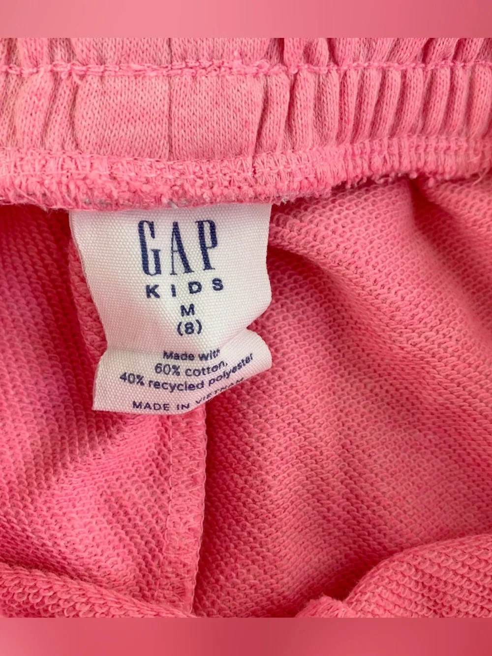 Lot of 2 Gap girl's Cotton Drawstring sweat Shorts - Pink & Green size M(8)